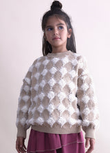 Knitted Top Nr. 26 - Beige Diamond