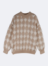 Knitted Top Nr. 26 - Beige Diamond